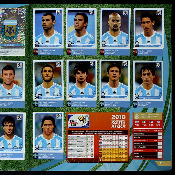 South Africa 2010 Panini Sticker Album komplett mit update