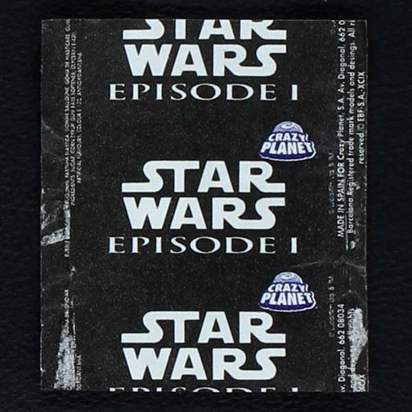 Star Wars EP1 Crazy Planet Bubble Gum - Wrapper