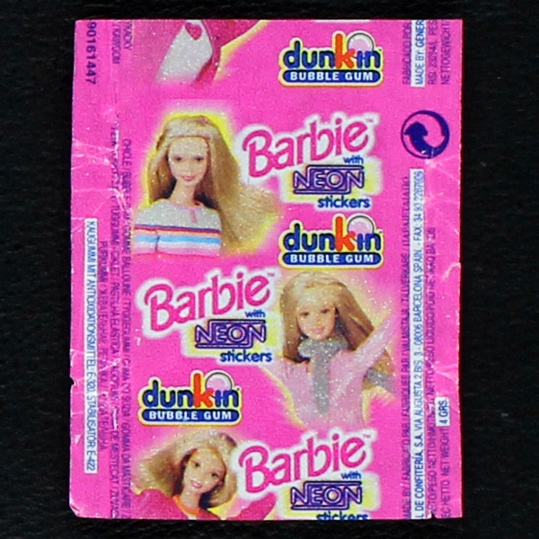 Barbie Neon dunkin Bubble Gum - Wrapper