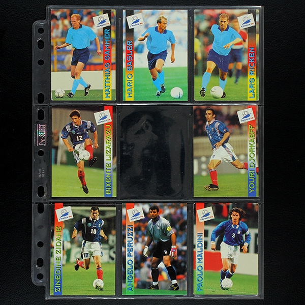 France 98 Panini Trading Cards - Zidane Maldini Hagi