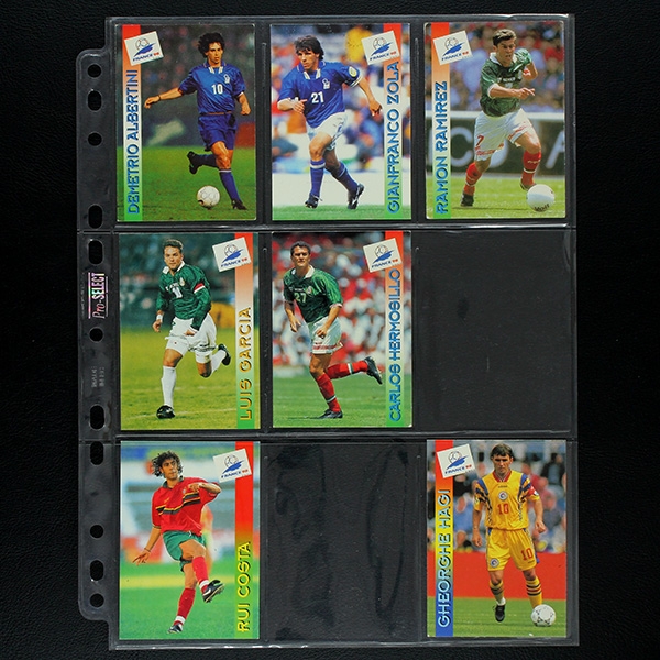 France 98 Panini Trading Cards - Zidane Maldini Hagi