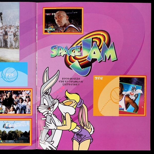 Space Jam Upper Deck Sticker Album teilgefüllt - I