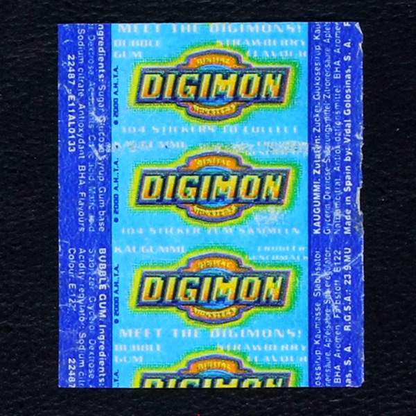 Digimon Kuroczik Bubble Gum - Wrapper