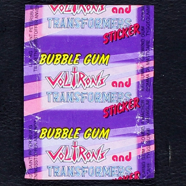 Voltrons and Transformers Bubble Gum - Wrapper