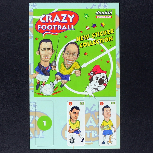 Crazy Football 1998 Dunkin sticker Folder - Bubble Gum