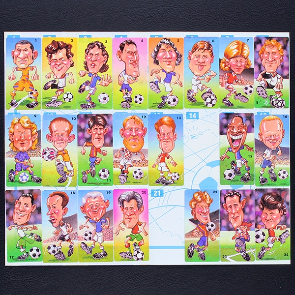 Euro Football 96 Dunkin Sticker Folder fast komplett - Kaugummi Bilder