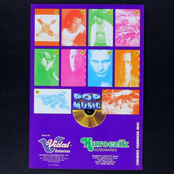 Pop Musik Vidal leeres Folder - Kaugummi Bilder