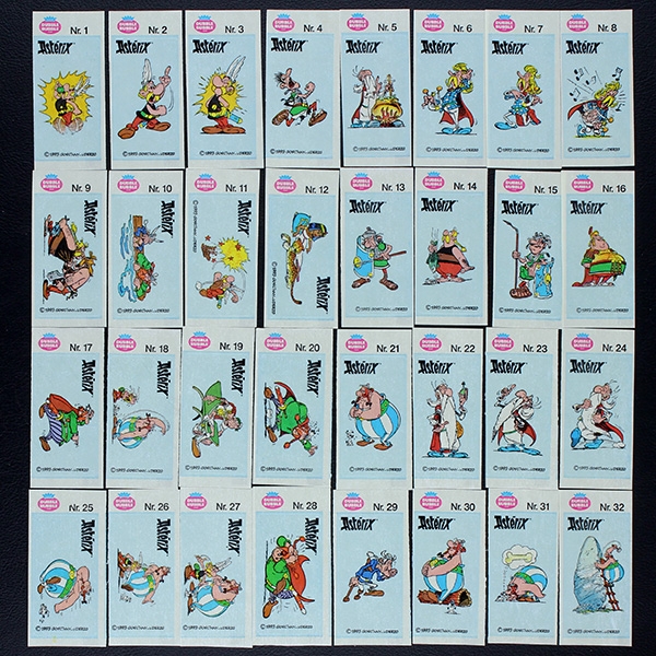 Asterix Fleer 1993 stickers complete - Bubble Gum