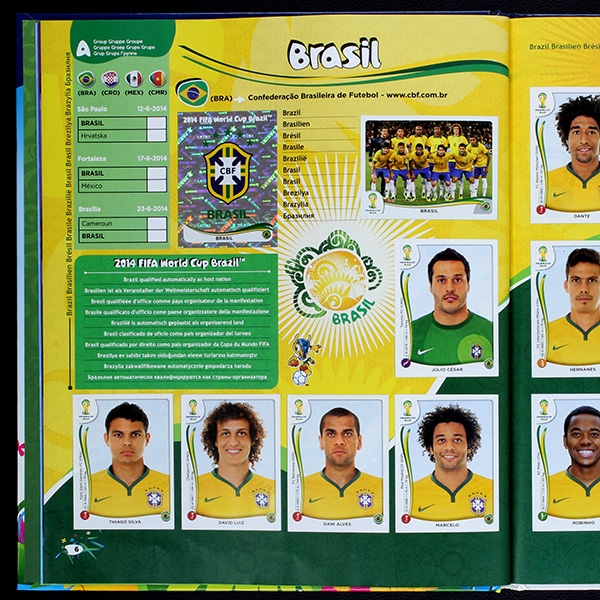 Brasil 2014 Panini Album komplett - Hardcover Version