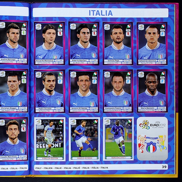 Euro 2012 Panini sticker album complete - Hardcover Version