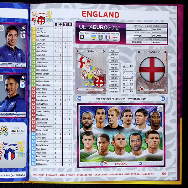 Euro 2012 Panini sticker album complete - Hardcover Version