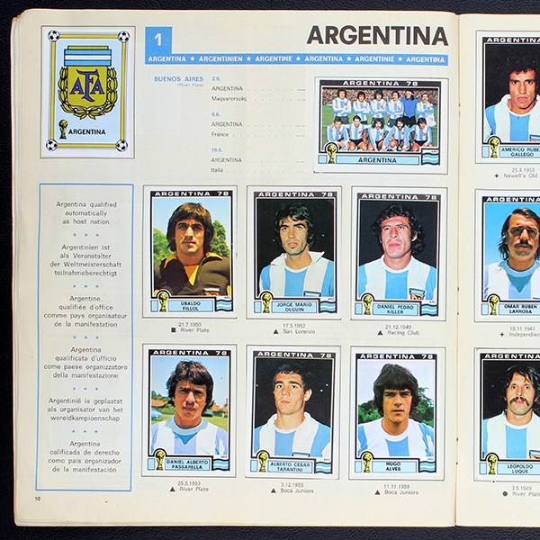 World Cup 78 Panini sticker album complete