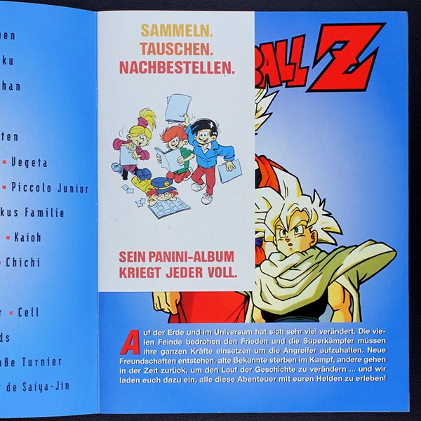 Dragon Ball Z Panini empty sticker album