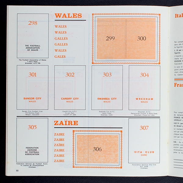 Football Clubs 1975 Panini Sticker Leeralbum