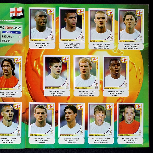 Korea Japan 2002 Panini Sticker Album komplett