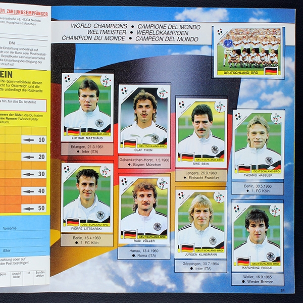 USA 94 Panini Sticker Album komplett - D