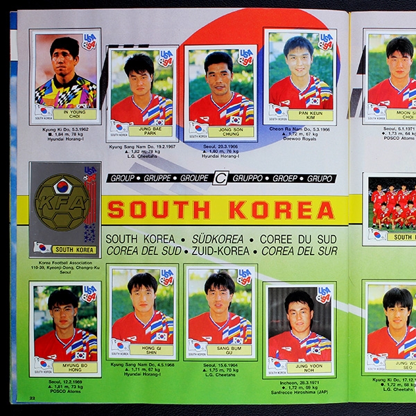 USA 94 Panini Sticker Album komplett - D