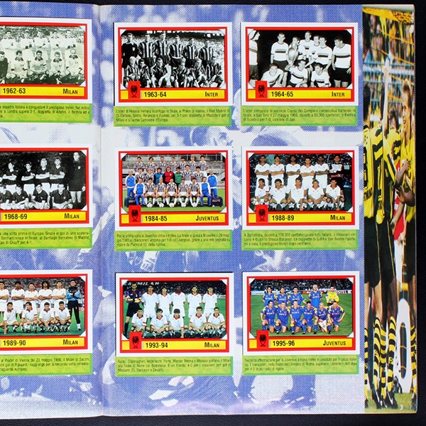 Calcio Coppe 1997 Panini Sticker Album komplett