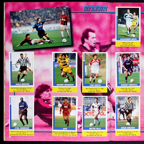 Super Calcio 2000 Panini Sticker Album komplett