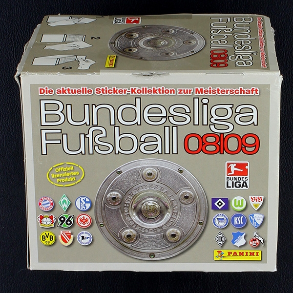 Fußball 2008 Panini Box mit 100 Sticker Tüten o.F.