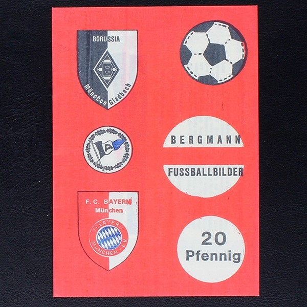 Fußball 1970-71 Bergmann Tüte mit Bildern