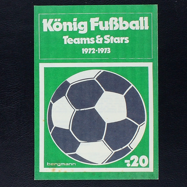 König Fußball 1972 Bergmann Tüte mit Bildern