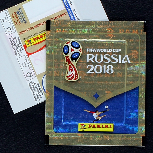 Russia 2018 Panini Sticker Tüte - weiß ohne Barcode