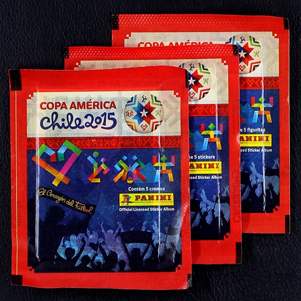 Copa America Chile 2015 Panini sticker bag - Brasil version 3x