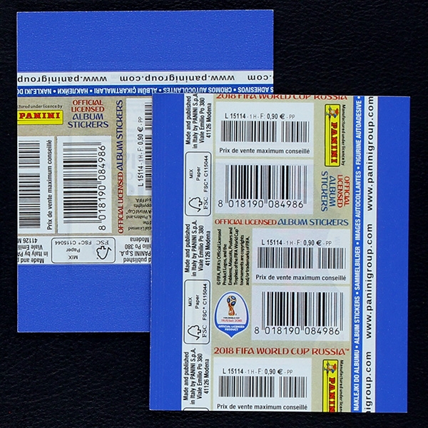 Russia 2018 Panini Sticker Tüte - Version vertikal + horizontal F