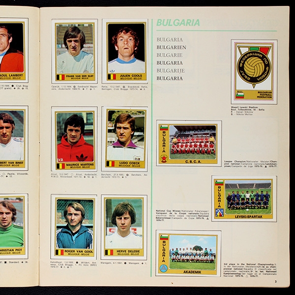 Euro Football 76 Panini sticker album complete