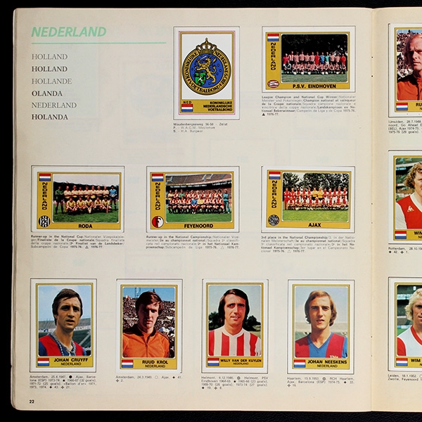 Euro Football 76 Panini sticker album complete