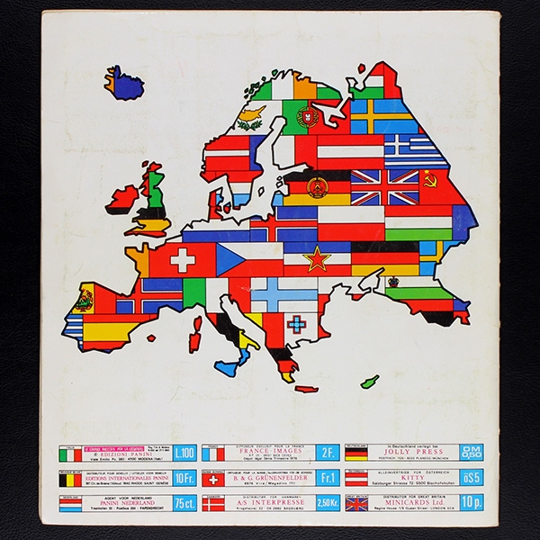 Euro Football 76 Panini sticker album complete