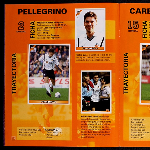 Valencia 2000 Panini sticker album complete - E