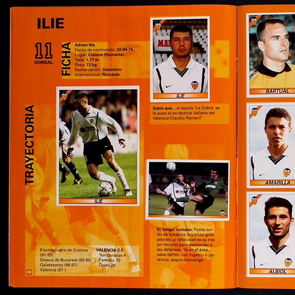 Valencia 2000 Panini sticker album complete - E