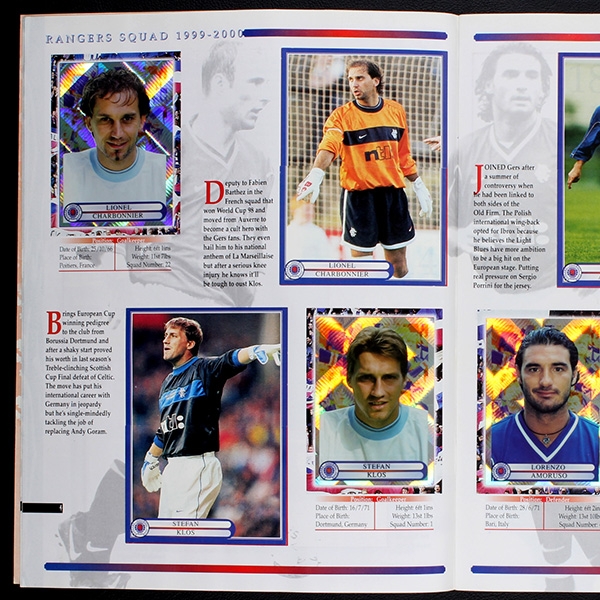 The Gers Rangers 1999 Panini Sticker Album komplett