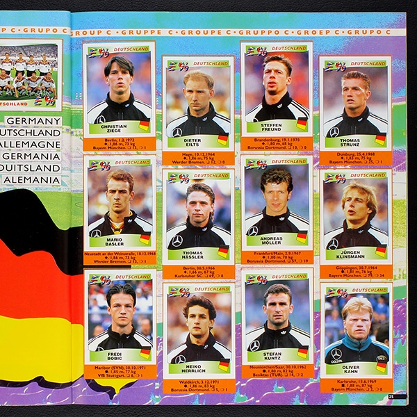 Euro 96 Panini Sticker Album komplett