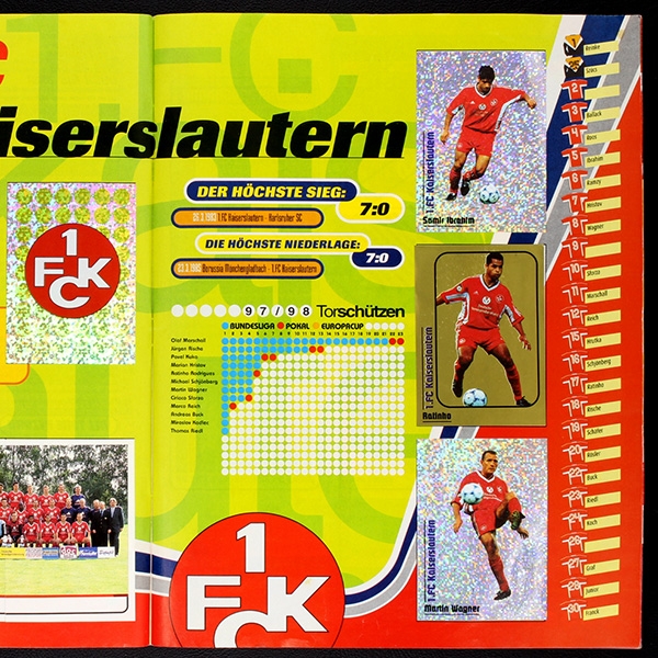 Fußball 99 Panini Sticker Album komplett