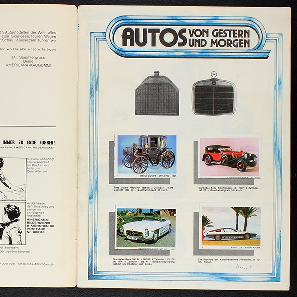 Auto 1977 Americana Sticker Album komplett