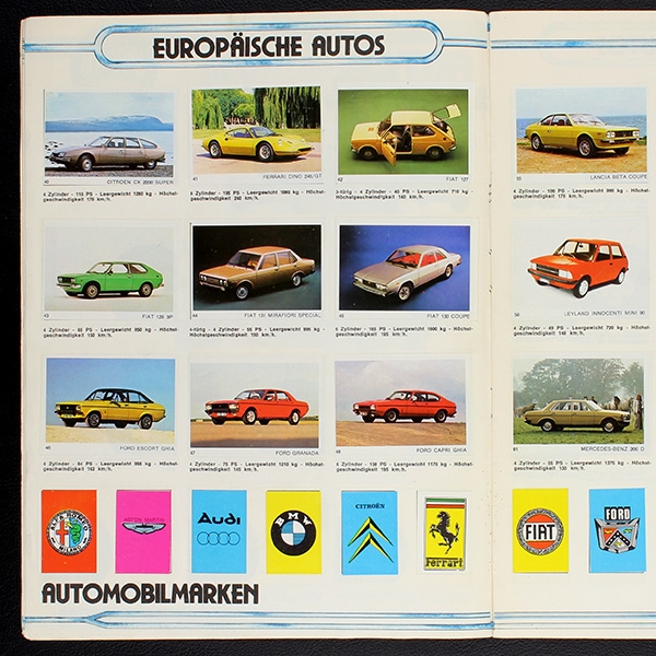 Auto 1977 Americana Sticker Album komplett