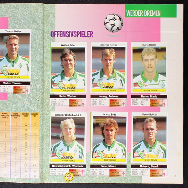 Fußball 95 Panini Sticker Album komplett