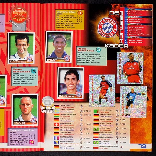 Fußball 2001 Panini Sticker Album komplett