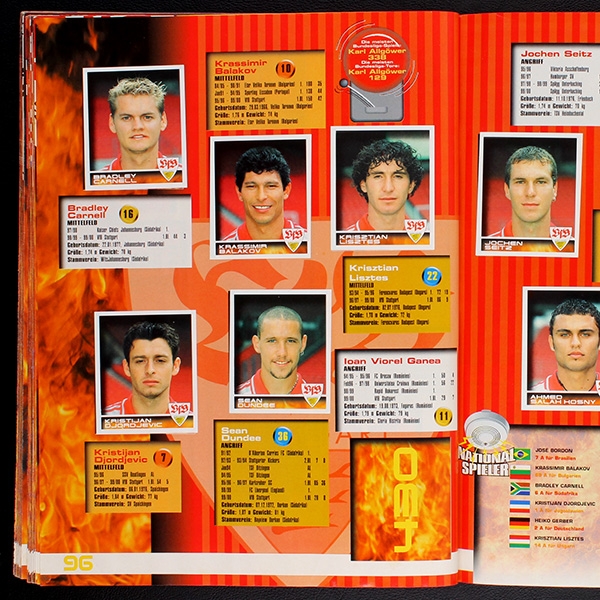 Fußball 2001 Panini Sticker Album komplett