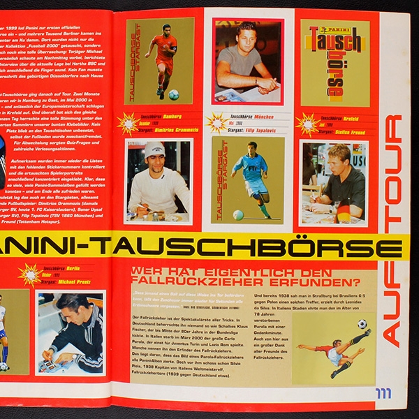 Fußball 2001 Panini Sticker Album komplett