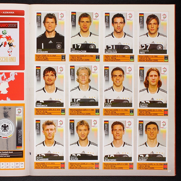 Euro 2008 Panini Sticker Album komplett