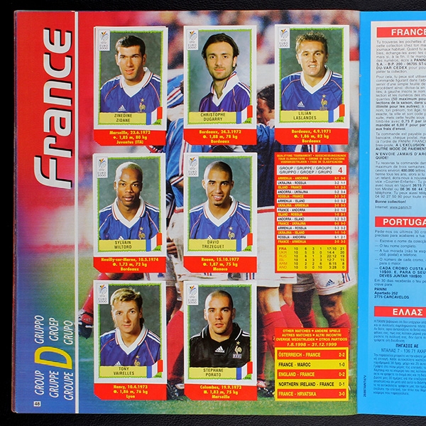 Euro 2000 Panini Sticker Album komplett