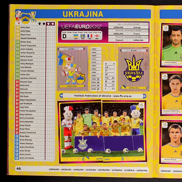 Euro 2012 Panini Sticker Album komplett - Poster