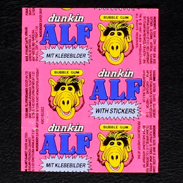 Alf dunkin Bubble Gum - Wrapper