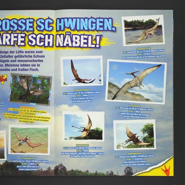 Dinosaurier Blue Ozean Sticker Album komplett