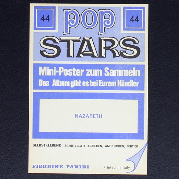 Nazareth Panini Sticker No. 44 - Pop Stars