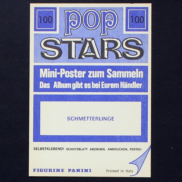 Schmetterlinge Panini Sticker No. 100 - Pop Stars